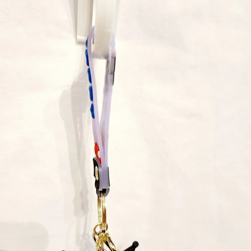 Sanrio‎ Kuromi Keychain and Purple HAPPY Lanyard
